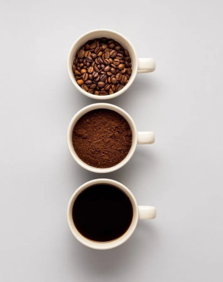 Biji, bubuk, dan seduhan kopi
